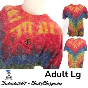 VTG San Antonio Tye Dye Hanes T Shirt Adult Large Acid Wash Hot Pepper Guitar